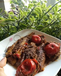 بادمجون شکم پر همراه با گوجه شکم پر سلام مهربونا خوبین سلامتین