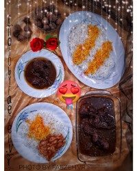 خورش فسنجان با مرغ