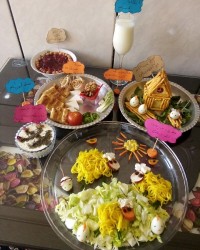 میز غذای سالم برای جشن غذای سالم