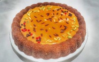 کیک پرتقالی با سس مخصوص...