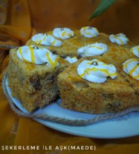 کیک هویج و گردو کافی شاپی