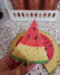 کیک هندوانه ایی بدون فر