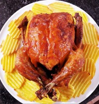 مرغ شکم پر زعفرانی