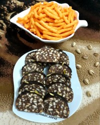 شیرینی موزائیکی بدون فر