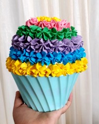 باگر کیک رنگارنگ