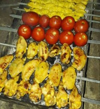 جوجه وکتف وبال کبابی