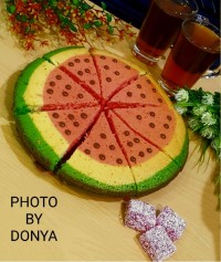 کیک هندوانه ای بدون فر