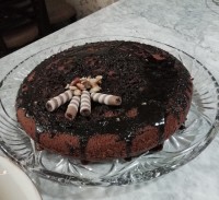 کیک وانیلی وشکلاتی
