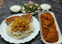 زرشک پلو مرغ