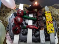 کیک تولد همسرم که خودم درست کردم