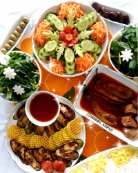 خورش کدو بادمجان با گوشت