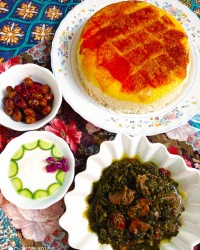 خورشت آلو اسفناج