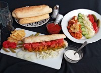 ساندویچ سوسیس بندری بانان باگت خودمپز ،ورق بزنید حتما