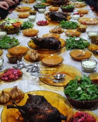 ٱردک شکم پر میهمانی منزل برادرم