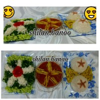 تزئین خورشت قیمه وسالاد