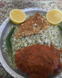 چلو ماهیچه با گوشت گردن