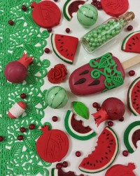 پاپسیکلز یلدایی با گیپور خوراکی