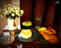 پلو مرغ زعفرانی