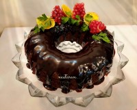 کیک گردویی دبل چاکلت