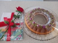 کیک زعفران وگلاب برای جشن قرآن دخترم