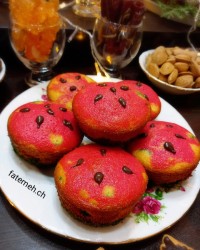 کاپ کیک سه رنگ