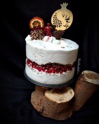 کیک خامه مدرن یخچالی یلدا