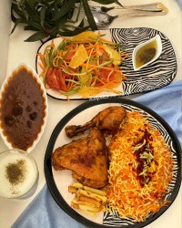 هویج پلو با مرغ مجلسی