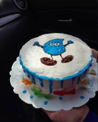 کیک جشن آب برا پسر گلم