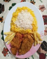 فیله مرغ سوخاری پولک دار