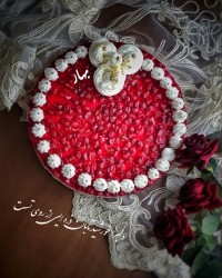 چیز کیک انار بادستور لیلی جون ?❣️❣️