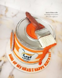 کیک سه بعدی کیک قوطی رنگ