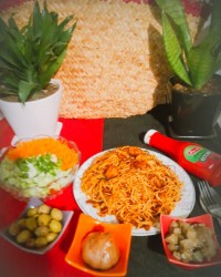 ماکارونی با مرغ