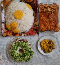 خورشت قیمه آلو با مرغ
