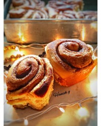 نان رول دارچینی (با آیسینگ خامه ای)