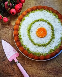 کیک شربتی با محلبی