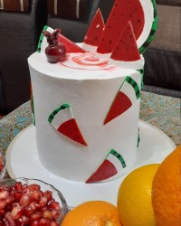 کیک گردویی با خامه