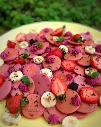 مینی پنکیک لبو و کرم لبو