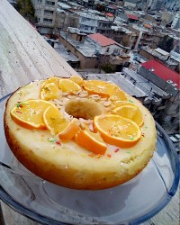 کیک پرتقالی به مناسبت ۱k شدنم