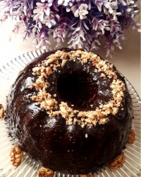 کیک شکلاتی و گردویی