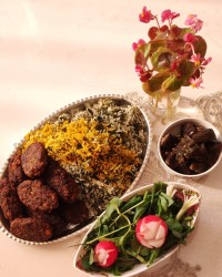 سبزی پلو شامی