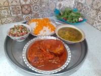 زیربرنجی وسوپ هویج بامخلفات