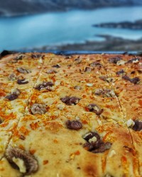 کیک تخته ای گردو پوست و پرتقال