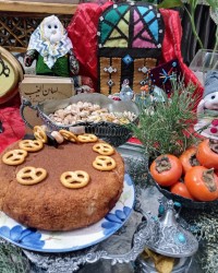 کیک ماست سه رنگ