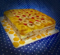 کیک یخچالی انار (موزی)