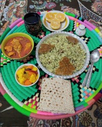 پلو لوبیا چشم بلبلی