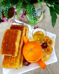 کیک پرتقالی با تابه رژیمی ...بافت رو ببینید