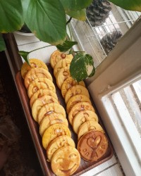 پنکیک هل و گلاب و زعفران