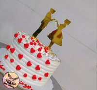 کیک یخچال عروس کیک مردونه عکس دومی خامه کشی صاف ویکدست