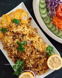 قارچ پلو گیاهی