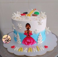 کیک دخترونه زمستونی